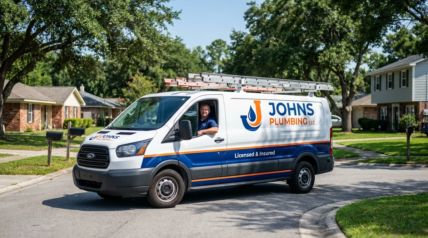 Johns Plumbing LLC service van in Lebanon, MO